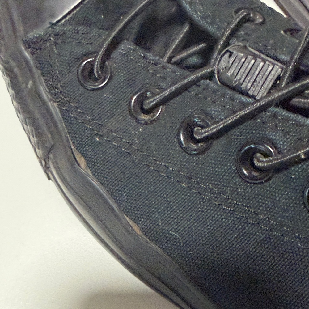 Converse Solid Black Canvas Sneakers - image 8